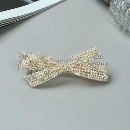 Hair hairpin "Libya" straight bow, 8.5 cm