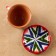 Tea couple Rishtan ceramics "Atlas", 220 ml, red mix