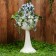 Plastic flowerbed, 2 tiers, d = 25–55 cm, h = 87 cm, on a high leg, white