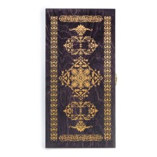 Black gold backgammon, wooden board 29 x 29 cm