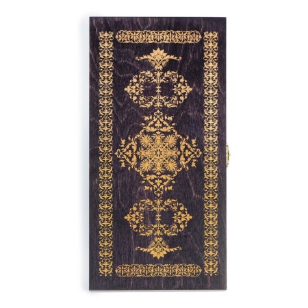 Black gold backgammon, wooden board 29 x 29 cm