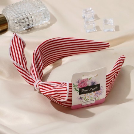 Hair rim "Emilia" strips, 5 cm, red-1
