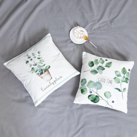 Decorative pillowcase "Ethel" Eucalyptus (type 2), 48 x 48 cm, 100% cotton-2