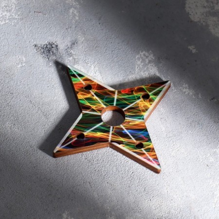 Wooden souvenir "Shuriken straight" mix-1