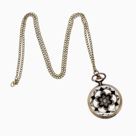 Pocket clock "Flower", quartz, d dial - 3.5 cm-3