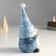 Polystone souvenir "Santa Claus in a cap with stars, with a wreath and a bird" 10x8.5x21 cm
