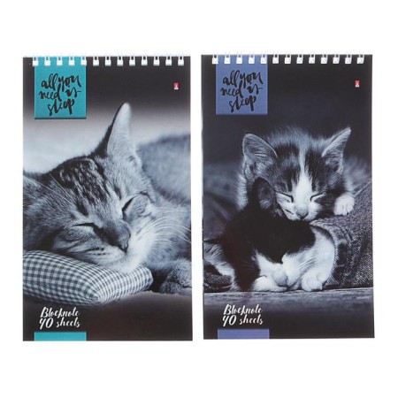 Notepad A5, 40 sheets on the crest "cats", mix-1
