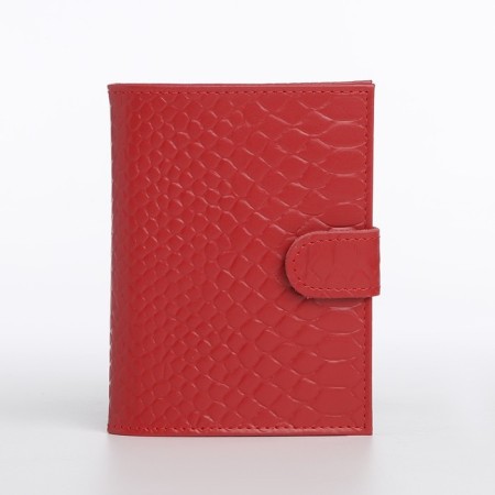Cover for autoDocations and passports, red color