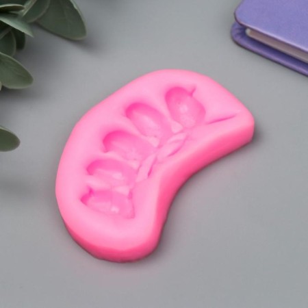 Mold silicone "Five birds on a branch" 6.5 cm-2