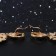 Hanging earrings with rhinestones "evening" magic, rainbow color in gold, 10.5 cm