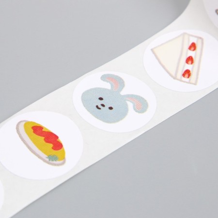 Stick Paper "Bunny and Sweets" d = 2.5 cm 500 pcs in a roll 3x5x5.5 cm-4