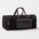 Road bag on a zipper, with an increase, 3 outer pockets, a long belt, black color/hack