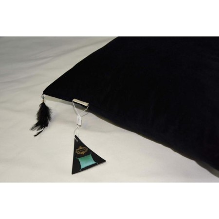 Pillowcase "Jasmine", size 45x45 cm, black color-4