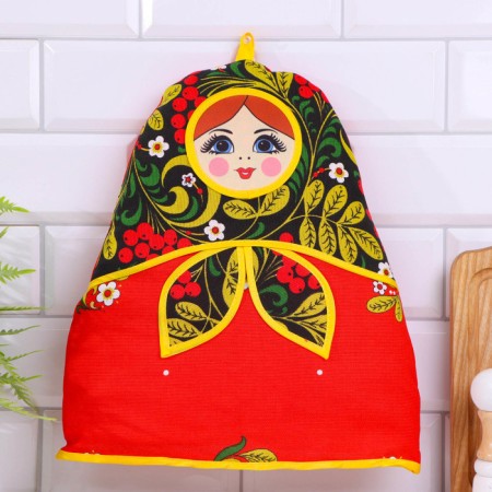 Hall on the kettle "Matryoshka", Khokhloma-1