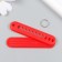 Keychain metal to the leatherette "strap with a license plate" red 12.5x4 cm