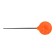 Fishing rod winter balalaika, orange color, HFB-22