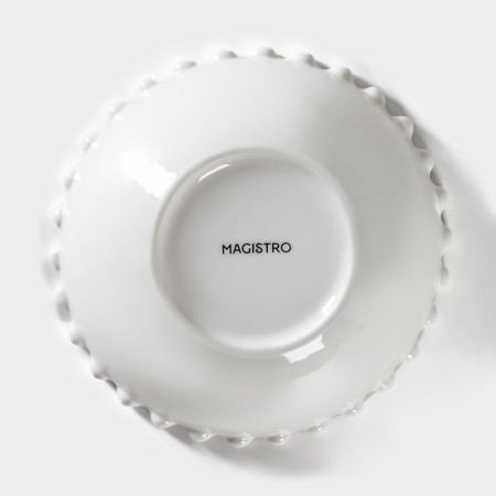 Porcelain Magistro Porcelain "Tandy", 450 ml, d = 15 cm, white color-3