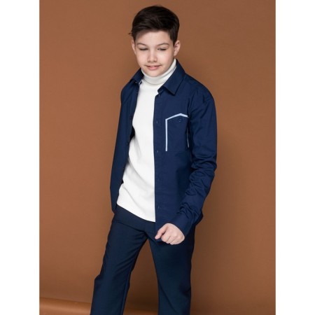 Turtleneck for a boy Pelican, height 134 cm, milk color-7