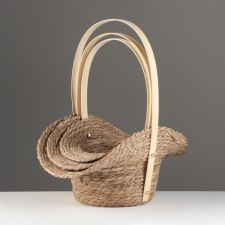 A set of baskets of 3 pcs, 38x30x19x142cm, 33x26x17x12.5x38cm, 28x22x15x11x34cm, rogoz