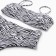 Swimsuit female separate minku zebra, size 48