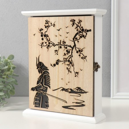 Keywater tree 6 hooks "sakura and samurai" 26.5x20.8x6.3 cm-2