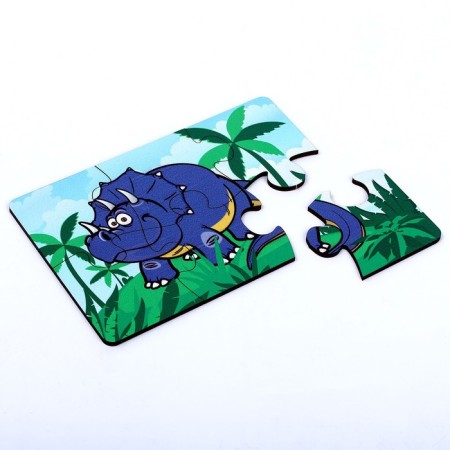 Set of puzzles "Dinosaurs", 3 puzzles, 6 parts-2