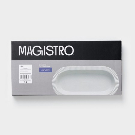 Serving dish Magistro Jarwah "Lausanne" 31.7x14.5 cm, gray-3