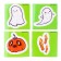 Antistress Mick "Pumpkin" with stickers, with a hydrogel, the color of mix