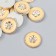 Decor for creativity plastic "Flower in a circle" yellow, gold 0.3x1.8x1.8 cm
