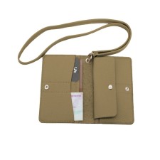 Passport cover, genuine leather, olive 14x10x0.5 cm