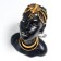 Souvenir Polystone Bust "Girl from the African tribe" Black with gold 23x10x18.5 cm