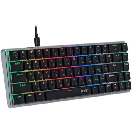 Acer OKW302 Keyboard Silver USB for Gamer LED (ZL.KBDCC.01C)-1