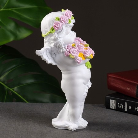 Figure "Angel with roses", 13x9x22cm-1