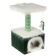 The house is small for cats, fur/velor, 34 x 34 x 60 cm, green