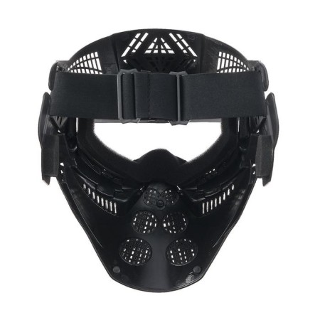 Glasses-mask for motorcycle driving, collapsible, transparent visor, visor, black color-2