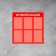 Information stand "Information" 6 flat pockets A4, red color