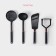 A set of kitchen utensils Picanto, 4 objects, black color