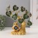 Souvenir from the evil eye "Tree with cerebral flowers, with owl" 7x13x22.5 cm