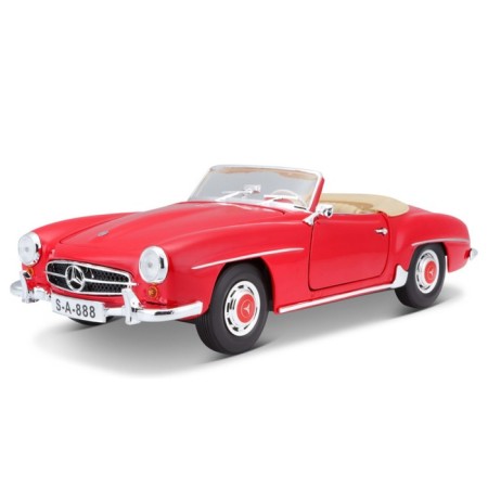 MASTO DIE-CAST 1955 Mercedes-Benz 190sl, opening doors, 1:18, red color