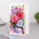 Birthday card!" glitter, roses, butterflies, a5