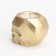 Candle "Skull" in a candlestick of gypsum with faces, 6x9x6.5cm, gold