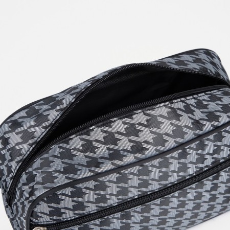 Lightning cosmetic bag, external pocket, gray color-2
