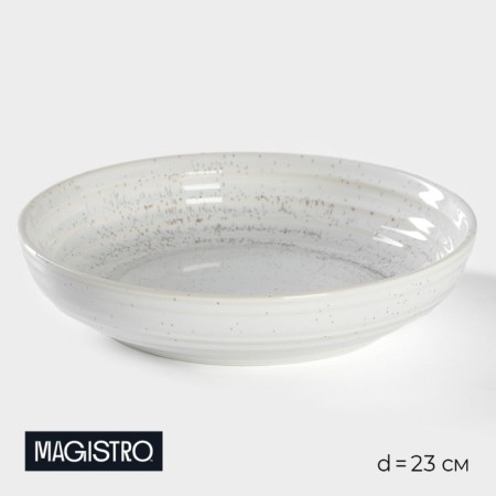 Porcelain salad Magistro Urban, 1250 ml, D = 23 cm, white color in specking