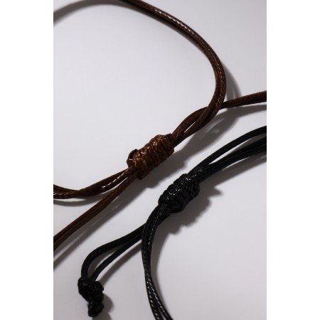 Bracelets "Demetrons" best friends, black-brown color, 12.5cm-3