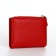 Women's wallet on the button, red color