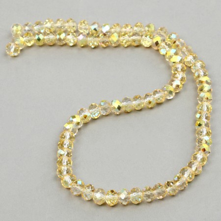 Glass beads, set 72 pcs., Size 1 pc. - 8 mm, gold color-1