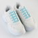 Silicone laces, set 6 pcs, blue color