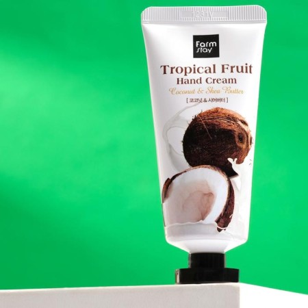 Hand cream Farmstay "Tropical Fruits", with coconut and shi oil, 50 ml