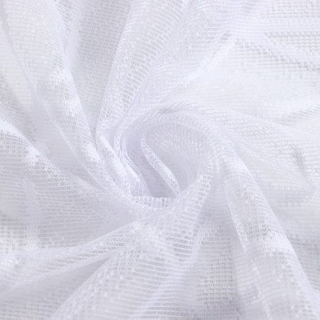 Curtain without curtain tape 160x170cm, art. T977, white, PE 100%-3