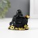 NECKE Polystone "Hotey with gold ingots and coins" Black 4x5.7x5.5 cm